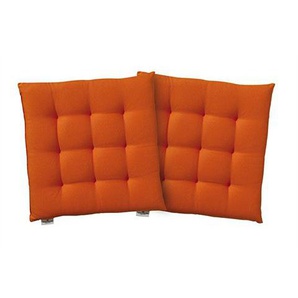 Sitzkissen TOM TAILOR Dove Dekokissen_Sitzkissen_Kissenhüllen Gr. B/L: 40 cm x 40 cm, 2 St., Baumwolle, orange (orange, unifarben) Stuhlkissen Kopfkissen TOM TAILOR unifarbenes, abgestepptes Sitzkisssen DOVE, 2er Pack