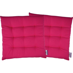 Sitzkissen TOM TAILOR Dove Dekokissen_Sitzkissen_Kissenhüllen Gr. B/L: 40 cm x 40 cm, 2 St., Baumwolle, pink (pink, unifarben) Stuhlkissen Kopfkissen TOM TAILOR unifarbenes, abgestepptes Sitzkisssen DOVE, 2er Pack