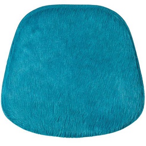 Sitzpad für Eames Plastic Armchair Albrecht Kuhfell blau, Designer Thomas Albrecht, 2.8x42x39 cm