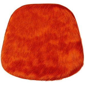 Sitzpad für Eames Plastic Armchair Albrecht Kuhfell orange, Designer Thomas Albrecht, 2.8x42x39 cm
