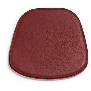 Sitzpad für Eames Plastic Armchair Albrecht Leder kirsche rot, Designer Thomas Albrecht, 2x42x39 cm