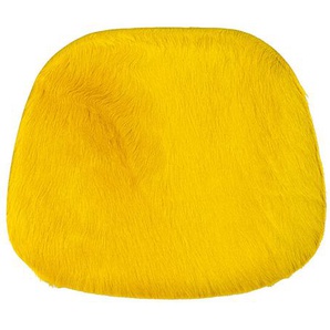 Sitzpad für Eames Plastic Side Chair Albrecht Kuhfell gelb, Designer Thomas Albrecht, 2.8x39x36 cm