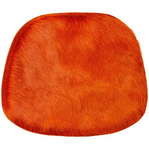 Sitzpad für Eames Plastic Side Chair Albrecht Kuhfell orange, Designer Thomas Albrecht, 2.8x39x36 cm