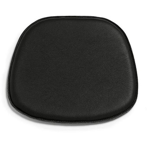 Sitzpad für Eames Plastic Side Chair Albrecht Leder schwarz, Designer Thomas Albrecht, 2x38.5x36 cm