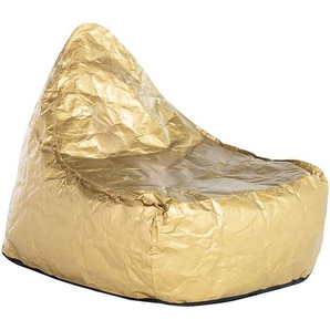 Sitzsack Gold 73 x 75 cm Tropf Design Komfortable Sitzfläche antiallergische Füllung Leicht