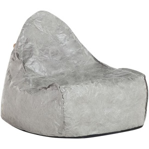 Sitzsack Grau 73 x 75 cm Tropf Design Komfortable Sitzfläche antiallergische Füllung Leicht