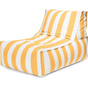 Sitzsack MAGMA HEIMTEX SANTORIN Rock Sitzsäcke Gr. B/H: 100 cm x 65 cm, gelb (gelb,weiß) Baby Sitzsäcke