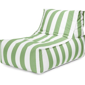 Sitzsack MAGMA HEIMTEX SANTORIN Rock Sitzsäcke Gr. B/H: 100 cm x 65 cm, grün (grün,weiß) Baby Sitzsäcke