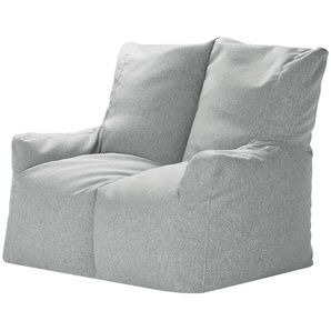 Sitzsack-Sofa - grau - Materialmix - 130 cm - 95 cm - 80 cm | Möbel Kraft