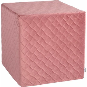 Sitzwürfel H.O.C.K. Soft Nobile Hocker Gr. B/H: 45 cm x 45 cm, rosa (hellrosa) Sitzkissen Sitzwürfel