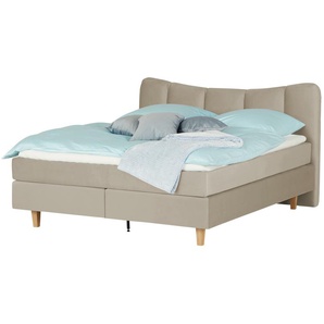 Boxspringbett  Dalur ¦ beige ¦ Maße (cm): B: 200 H: 110