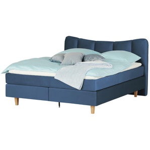 Boxspringbett  Dalur ¦ blau ¦ Maße (cm): B: 140 H: 110