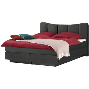 SKAGEN BEDS Boxspringbett  Dalur ¦ grau ¦ Maße (cm): B: 140 H: 110