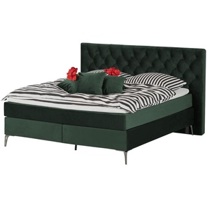 Wohnwert Boxspringbett  Laesa ¦ grün ¦ Maße (cm): B: 220 H: 122