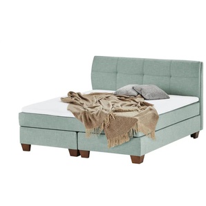 SKAGEN BEDS Boxspringbett Vegg - blau - Materialmix - 145 cm - 112,5 cm | Möbel Kraft