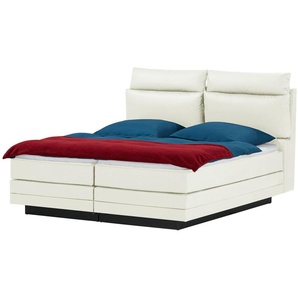Motor-Boxspringbett  Hardego ¦ weiß ¦ Maße (cm): B: 140 H: 118