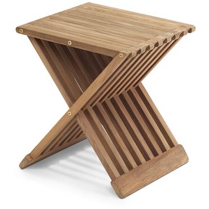 Skagerak Denmark Hocker Fionia Teak natur mehrfarbig, Designer Jens Quistgaard, 44x40x33.5 cm