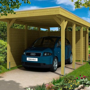 Einzelcarport SKANHOLZ Friesland 1 Carports Gr. H: 210 cm, braun Carports mit Seiten- und Rückwänden