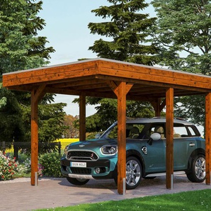 Einzelcarport SKANHOLZ Friesland Carports Gr. H: 221 cm, braun Carports