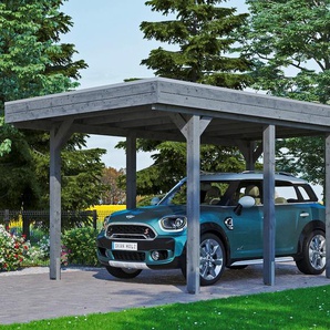 Einzelcarport SKANHOLZ Friesland Carports Gr. H: 221 cm, grau (dunkelgrau) Carports