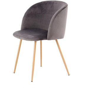 Skovlund Dining Chair - Modern - Grey - Polyester - 56cm x 54cm x 84cm