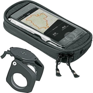 SKS COMPIT+ Fahrrad-Smartphone-Halterung mit 10.000 mAh Powerbank und wasserdichter Tasche, induktives Laden, kompatibel mit E-Bikes und allen gängigen Smartphones 11855
