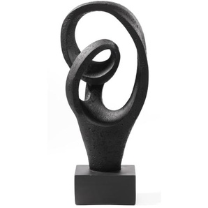 Skulptur aus Polyresin in schwarz, 45 cm