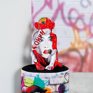 Skulptur Monkey Street Art 28 x 39 x 25cm Rot