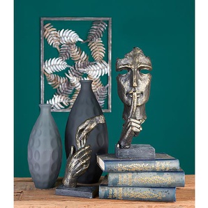 Skulptur Silence 15 x 41 x 15cm Braun
