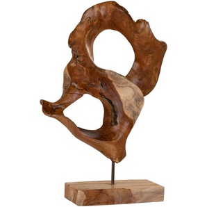 Skulptur, Teak, Holz, Metall, Teakholz, 30x60x20 cm, Dekoration, Skulpturen & Dekoobjekte, Skulpturen