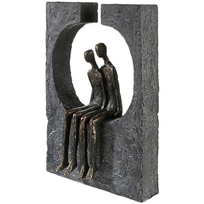 Skulptur Zweisamkeit 20 x 30 x 9cm Braun
