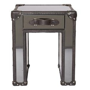 Slab Lampentisch Metall Black Steel