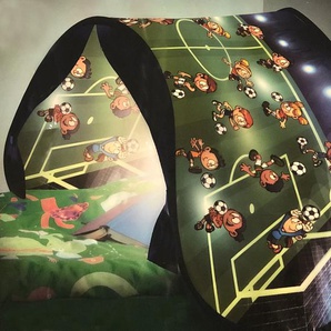 Sleepfun Fussball Pop Up Tunnel Zelt Spieltunnel Höhle Traumzelt Hochbett Bett