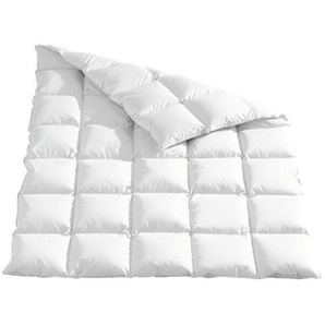 Sleeptex Ganzjahresdecke, Weiß, Textil, Naturmaterialien, Füllung: Federn, Daunen, 155x220 cm, Made in Germany, Oeko-Tex® Standard 100, Downpass, für Hausstauballergiker geeignet, passt sich perfekt der Körperform an, atmungsaktiv, hygienisch,