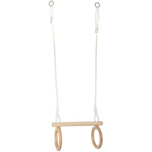 small foot Trapez mit Turnringen aus Holz - naturfarben -