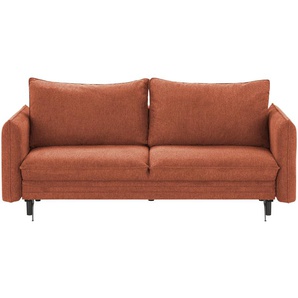 smart Sofa  Aki ¦ orange ¦ Maße (cm): B: 255 H: 78 T: 102