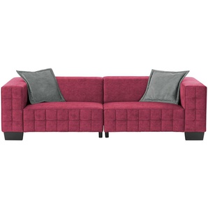 smart Big Sofa  Delilah ¦ rot ¦ Maße (cm): B: 255 H: 69 T: 106.0