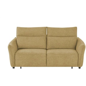 smart Big Sofa mit Funktion  Linda ¦ gelb ¦ Maße (cm): B: 204 H: 78 T: 101.0