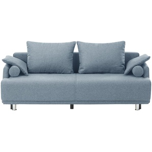 smart Sofa mit Schlaffunktion  Zamira ¦ blau ¦ Maße (cm): B: 218 H: 94 T: 97.0