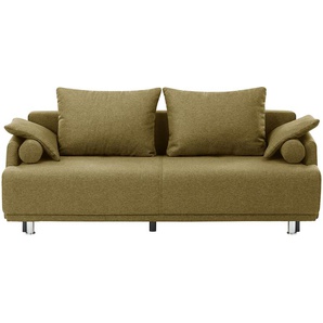 smart Sofa mit Schlaffunktion  Zamira ¦ grün ¦ Maße (cm): B: 218 H: 94 T: 97.0