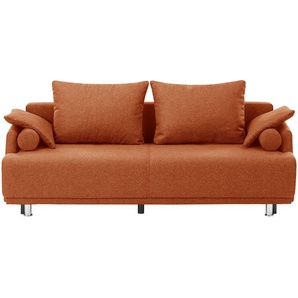 smart Sofa mit Schlaffunktion  Zamira ¦ orange ¦ Maße (cm): B: 218 H: 94 T: 97.0