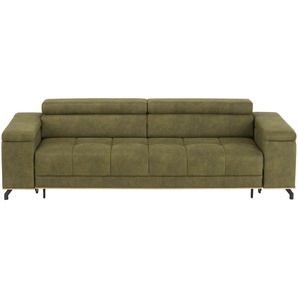 smart Big Sofa  Patricia ¦ grün ¦ Maße (cm): B: 250 H: 74 T: 108