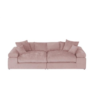 smart Big Sofa im modernem Cord Lianea - rosa/pink - Materialmix - 260 cm - 86 cm - cm 133,0 | Möbel Kraft