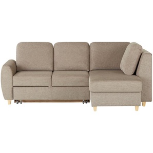 smart Ecksofa - braun - Materialmix - 233 cm - 95 cm - 160 cm | Möbel Kraft