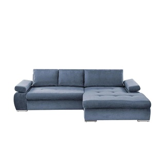 smart Ecksofa  Ibby ¦ blau ¦ Maße (cm): B: 294 H: 73 T: 173.0