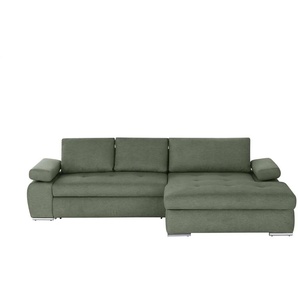 smart Ecksofa  Ibby ¦ grün ¦ Maße (cm): B: 294 H: 73 T: 173.0