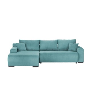smart Ecksofa  Nelly ¦ türkis/petrol ¦ Maße (cm): B: 270 H: 85 T: 185.0