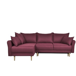 smart Ecksofa - rot - Materialmix - 227 cm - 88 cm - cm 170,0 | Möbel Kraft