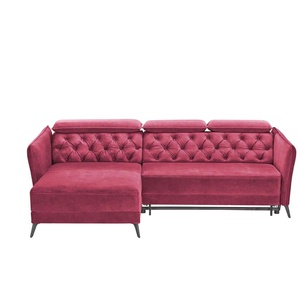 smart Ecksofa - rot - Materialmix - 254 cm - 85 cm - cm 199,0 | Möbel Kraft