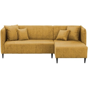 smart Ecksofa - gelb - Materialmix - 225 cm - 80 cm - 146 cm | Möbel Kraft